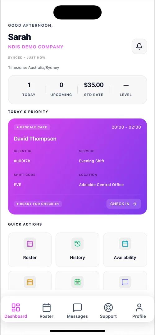 Dashboard Mobile